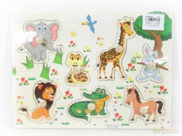 Puzzle drewniane Układanka zwierzęta BPUZ7525 [PUZZLE]