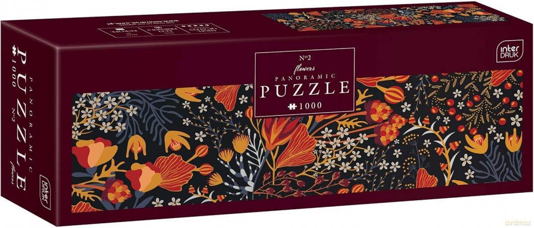 Puzzle panoramiczne 1000 el. Flowers 2 [PUZZLE]