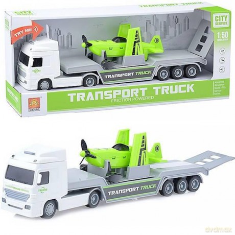 Samochód transportowy laweta z samolotem WY791B