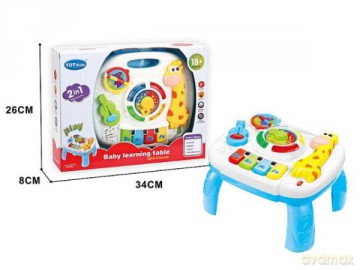 Stolik edukacyjny interaktywny sensoryczny dźwięki BZES5874 mix