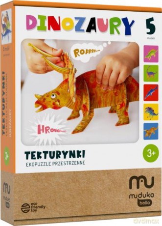 Tekturynki Dinozaury Ekopuzzle przestrzenne [PUZZLE]
