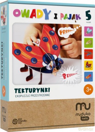 Tekturynki Owady i pająk Ekopuzzle przestrzenne [PUZZLE]