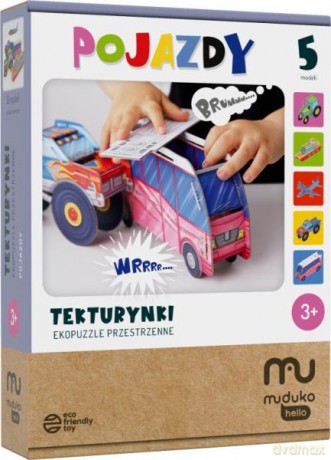 Tekturynki Pojazdy Ekopuzzle przestrzenne [PUZZLE]