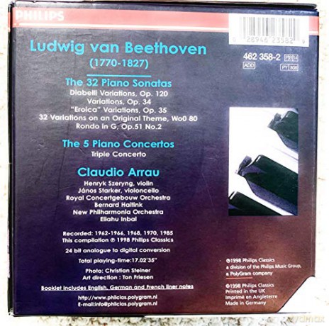 Claudio Arrau: Beethoven Piano Sonatas/Pno.Ctos [14CD]