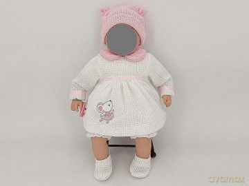 Ubranko dla lalki 45cm biało-różowe 565425