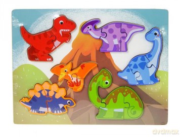 Układanka puzzle drewniane Dinozaury 570221 [PUZZLE]