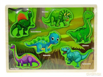 Układanka puzzle drewniane Dinozaury 570276 [PUZZLE]