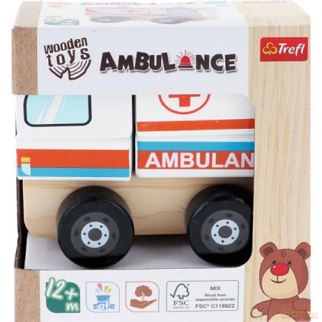 Zabawka drewniana - Ambulance Karetka 61768