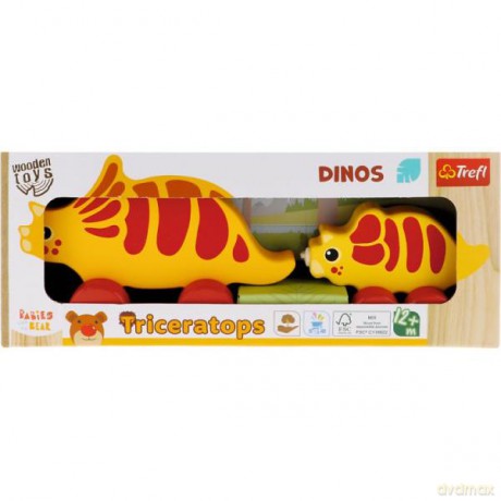 Zabawka drewniana - Dinos Triceratops 61745 [FIGURKA]