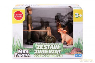 Zestaw Farma Rolnik prosię kogut królik 143519 [FIGURKA]