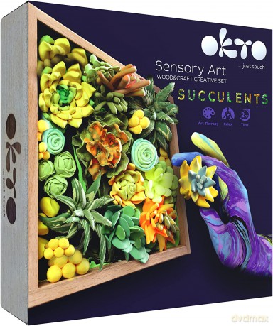 Zestaw kreatywny Wood&Craft DIY Sukulenty 21x21cm Energia 10009