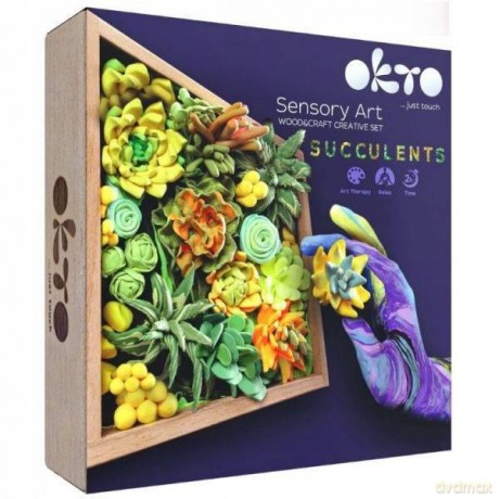 Zestaw kreatywny Wood&Craft DIY Sukulenty 21x21cm Energia 10009