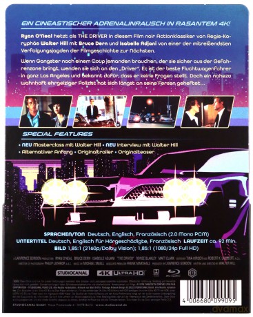 The Driver (Kierowca) (steelbook) [Blu-Ray 4K]+[Blu-Ray]
