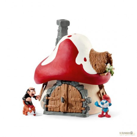 Schleich 20803 Domek Smerfów + 2 figurki [FIGURKA]