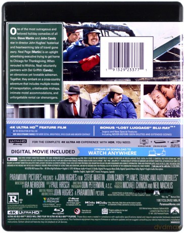 Planes, Trains & Automobiles (Samoloty, pociągi i samochody) [Blu-Ray 4K]