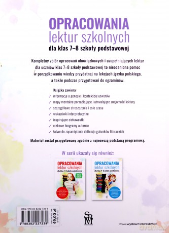 Opracowania lektur szkolnych dla klas 7-8 szkoły podstawowej - Katarzyna Zioła-Zemczak, Izabela Paszko [KSIĄŻKA]