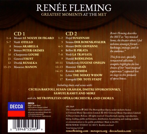 Renee Fleming: Her Greatest Moments At The Met [2CD]