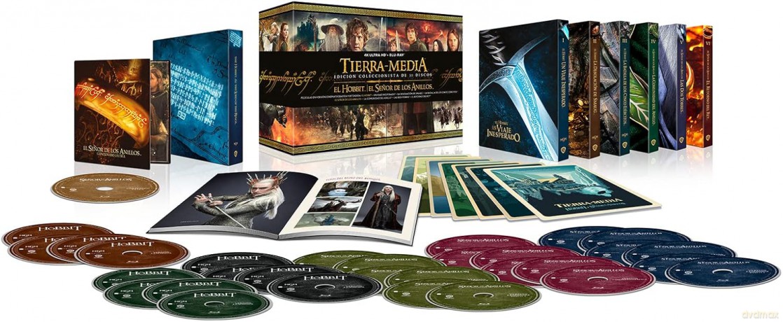 Śródziemie. Kompletna Kolekcja: Hobbit Trylogia | Władca Pierścieni Trylogia [BOX] [15xBlu-Ray 4K]+[16xBlu-Ray]