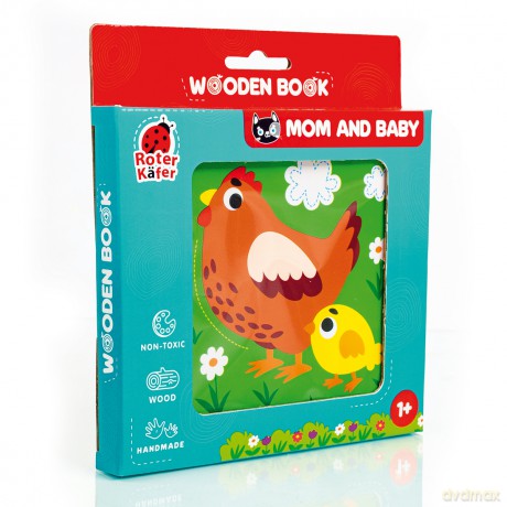 Drewniana książeczka box Mama i dziecko RW3037