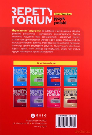 Język polski. Repetytorium liceum/technikum 2023 [KSIĄŻKA]