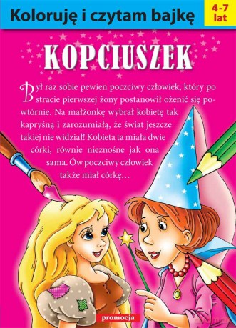 Kopciuszek. Koloruję i czytam bajkę - Anna Larina [KSIĄŻKA]