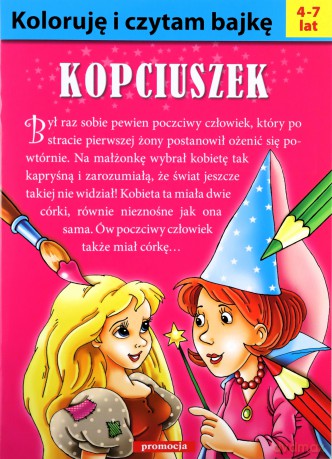 Kopciuszek. Koloruję i czytam bajkę - Anna Larina [KSIĄŻKA]