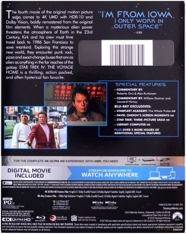Star Trek IV: The Voyage Home (Star Trek IV: Powrót na Ziemię) [Blu-Ray 4K]+[Blu-Ray]
