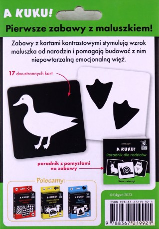 A kuku! Świat zwierząt (Karty kontrastowe + poradnik). Kapitan Nauka - Anna Zych [KSIĄŻKA]