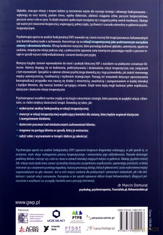 Psychoterapia oparta na analizie funkcjonalnej - Gareth Holman, Jonathan Kanter [KSIĄŻKA]
