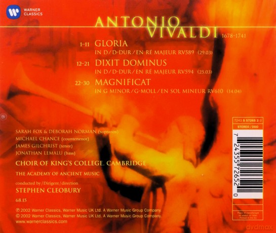 Cleobury/King\'s College Choir, Cambridge: Gloria Magnificat [CD]
