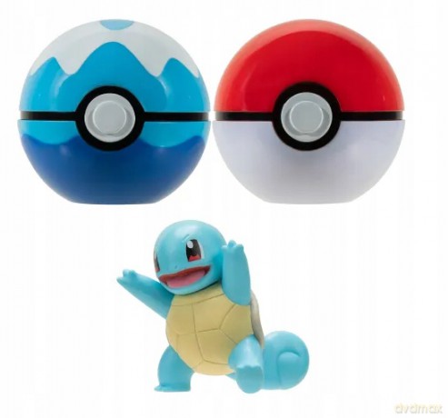 Pokemon Bandolier Poke Ball, Dive Ball, and Squirtle Seria 3 [FIGURKA]