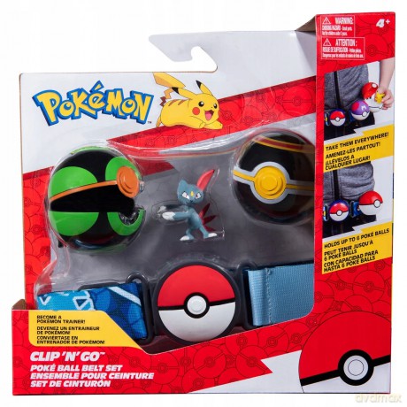 Pokemon Clip 'N' Go Poke Ball Belt Set (Dusk Ball, Luxury Ball, and Sneasel Seria 11 [FIGURKA]