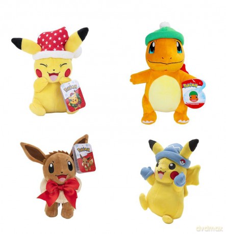 Pokemon Seria Świąteczna Holiday Seria 3, Plusz, 20 cm
