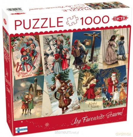 TACTIC 1000 el. Vintage Christmas Cards [PUZZLE]