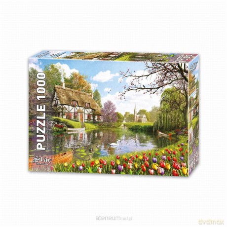 COBBLE HILL 1000 el. Chata nad pięknym stawem [PUZZLE]
