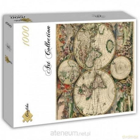 COBBLE HILL 1000 el. Mapa świata,1689 [PUZZLE]