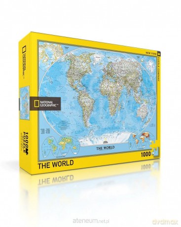 COBBLE HILL 1000 el. National Geographic, Mapa Świata [PUZZLE]
