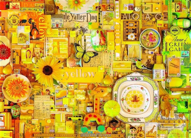 COBBLE HILL 1000 el. Projekt tęcza - Żółty [PUZZLE]