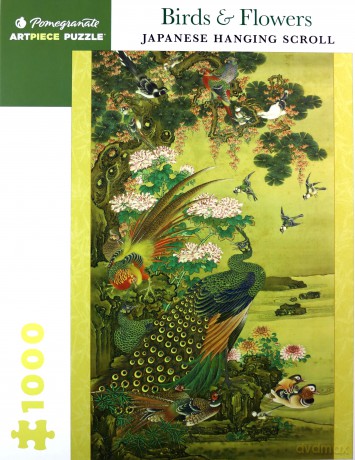 COBBLE HILL 1000 el. Ptaki i kwiaty, Paw przy drzewie [PUZZLE]