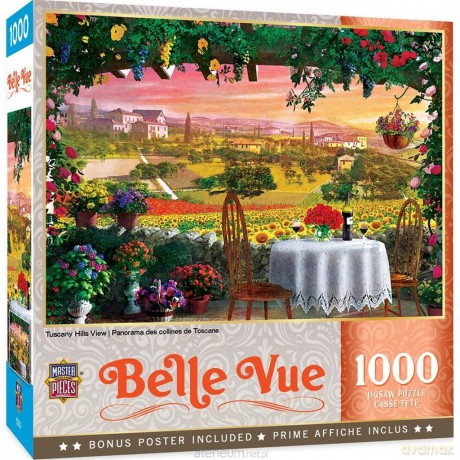 COBBLE HILL 1000 el. Włochy, Toskania - Widok na pola [PUZZLE]