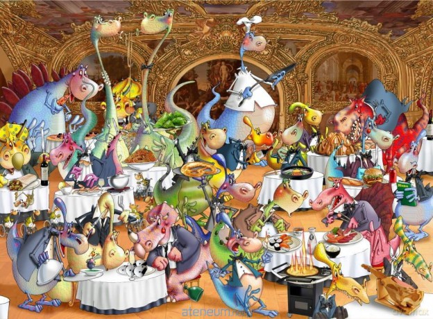 COBBLE HILL 2000 el. Dinozaury w restauracji,Ruyer Francois [PUZZLE]