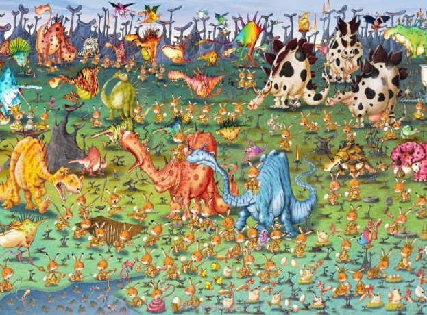 COBBLE HILL 2000 el. Dinozaury, Ruyer Francois [PUZZLE]