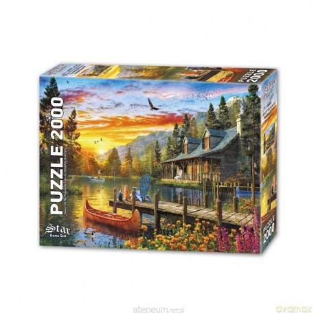 COBBLE HILL 2000 el. Zachód słońca nad jeziorem [PUZZLE]