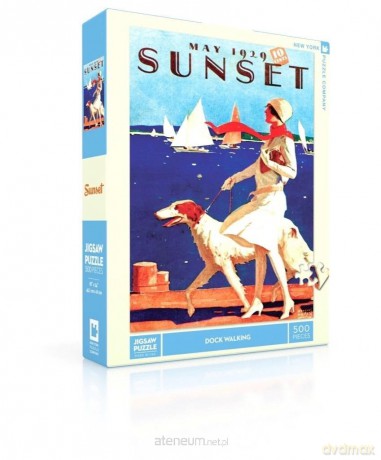 COBBLE HILL 500 el. Sunset, Spacer z psem XXL [PUZZLE]
