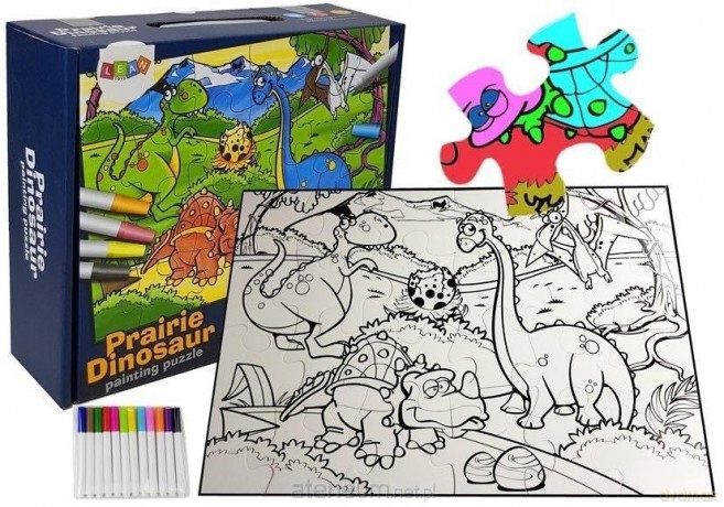 COBBLE HILL do kolorowania dinozaury 24 el. [PUZZLE]