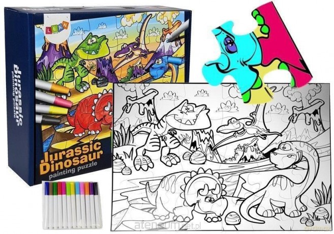 COBBLE HILL do kolorowania Dinozaury 24 el. [PUZZLE]