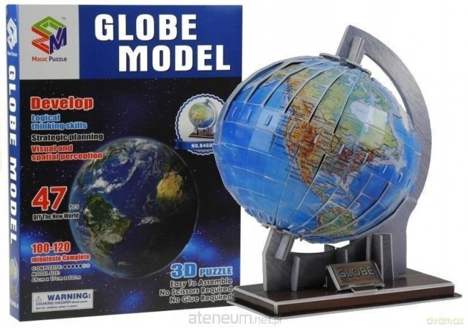 COBBLE HILL Przestrzenne 3D globus kula ziemska [PUZZLE]