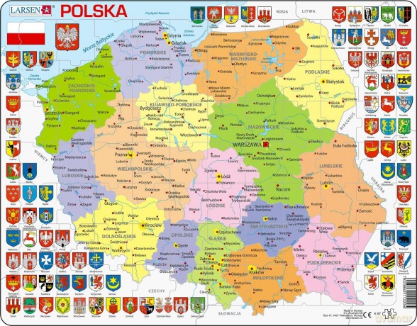 COBBLE HILL Układanka Mapa Polska polityczna Maxi [PUZZLE]