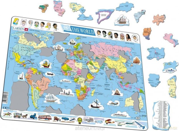 COBBLE HILL Układanka Mapa Świat polityczna Maxi [PUZZLE]