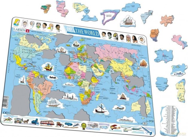 COBBLE HILL Układanka Mapa Świat polityczna Maxi [PUZZLE]